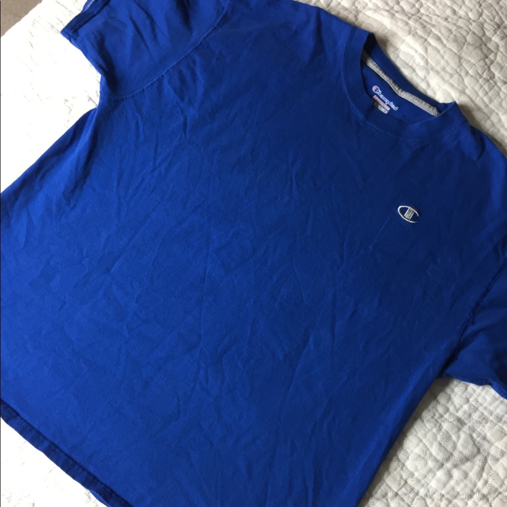 Plain Blue Champion Tee